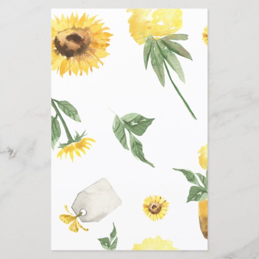 Wasserfarbene Sonnenblume Was ist in deiner Handta (Rückseite)