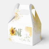 Wasserfarbene Sonnenblume zum ersten Geburtstag Geschenkschachtel (Vorderseite)