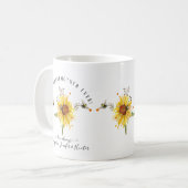 Wasserfarbene Sonnenblumen Bienen Beste Großmutter Kaffeetasse (Vorderseite Links)