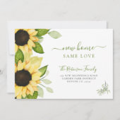 Wasserfarbene Sonnenblumen, modern und bewegend Ankündigung (Vorderseite)