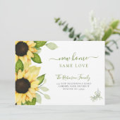 Wasserfarbene Sonnenblumen, modern und bewegend Ankündigung (Stehend Vorderseite)