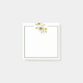 Wasserfarbene Sonnenblumen personalisiert Post-it Klebezettel (Vorderseite)