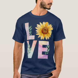 Wasserfarbene Sonnenblumen T-Shirt