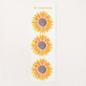 Wasserfarbene Sonnenblumen Yogamatte (Vorderseite)