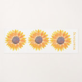 Wasserfarbene Sonnenblumen Yogamatte (Vorderseite (Horizontal))