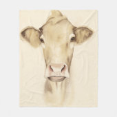 Wasserfarbene Stalltiere | Kuh Fleecedecke (Vorderseite)