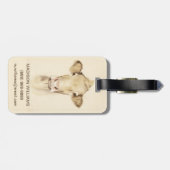 Wasserfarbene Stalltiere | Kuh Gepäckanhänger (Rückseite horizontal)