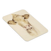 Wasserfarbene Stalltiere | Kuh Magnet (Rechte Seite)