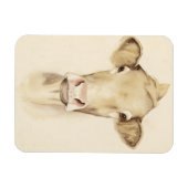 Wasserfarbene Stalltiere | Kuh Magnet (Horizontal)