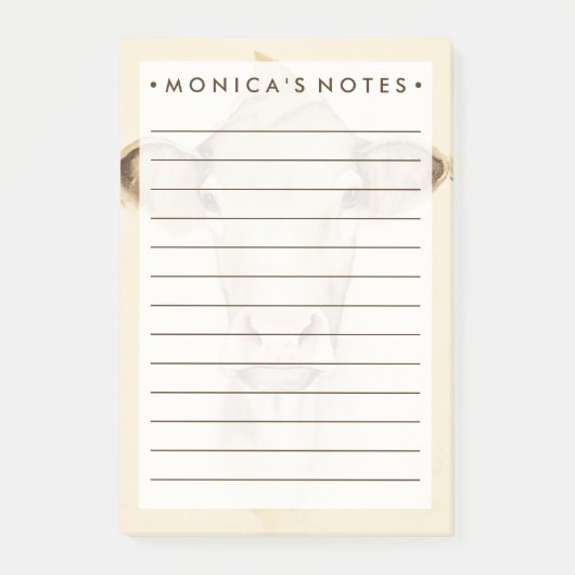 Wasserfarbene Stalltiere | Kuh Post-it Klebezettel (Vorderseite)