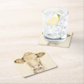 Wasserfarbene Stalltiere | Kuh Rechteckiger Pappuntersetzer (Vor Ort)