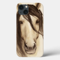 Wasserfarbene Stalltiere | Pferd