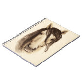 Wasserfarbene Stalltiere | Pferd Notizblock (Linke Seite)