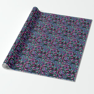 Wasserfarbene Stammesmotive, ethnische Tapeten. Geschenkpapier