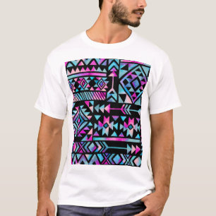 Wasserfarbene Stammesmotive, ethnische Tapeten. T-Shirt
