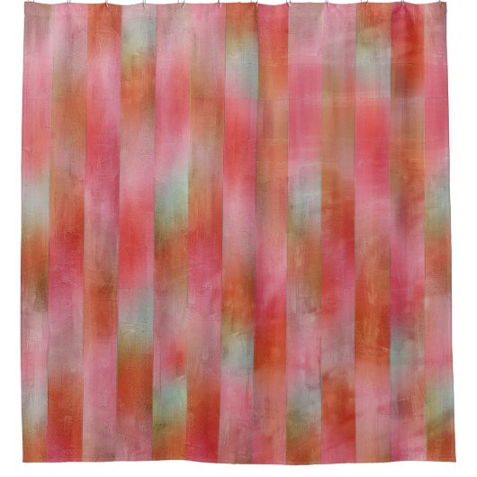 Wasserfarbene Streifen Duschvorhang (Vorderseite)
