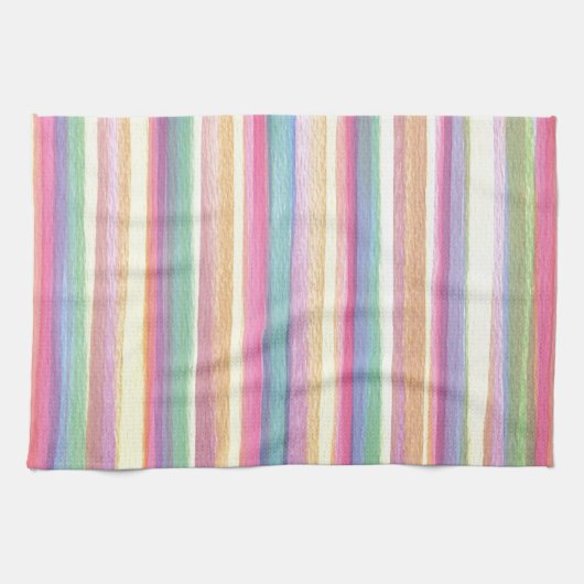 Wasserfarbene Streifen Geschirrtuch (Horizontal)