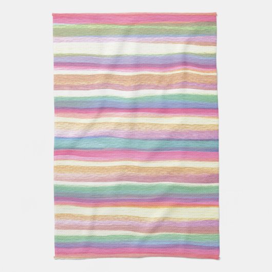Wasserfarbene Streifen Geschirrtuch (Vertikal)