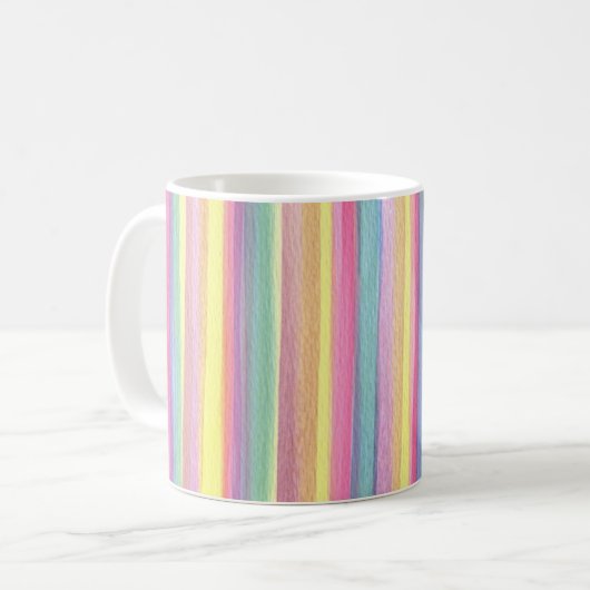 Wasserfarbene Streifen Kaffeetasse (Vorderseite Links)