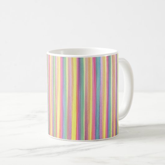 Wasserfarbene Streifen Kaffeetasse (VorderseiteRechts)