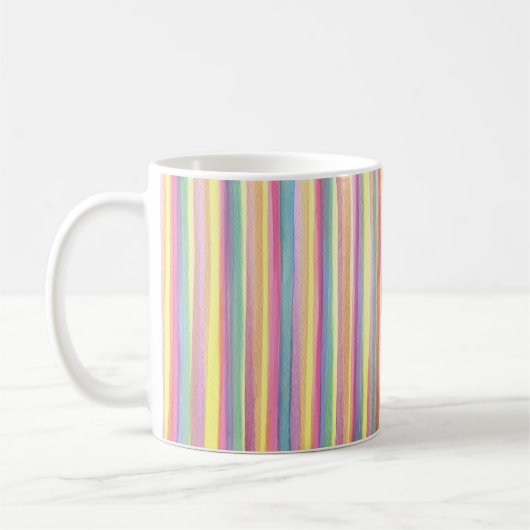 Wasserfarbene Streifen Kaffeetasse (Links)