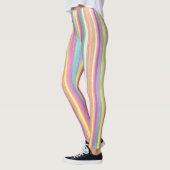 Wasserfarbene Streifen Leggings (Links)