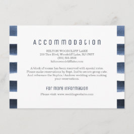 Wasserfarbene Streifen nautische Unterkunft Begleitkarte