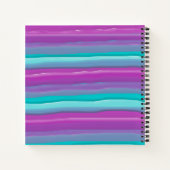Wasserfarbene Streifen Notizblock (Rückseite)
