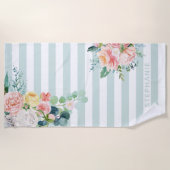 Wasserfarbene Streifen Strandtuch (Vorderseite)