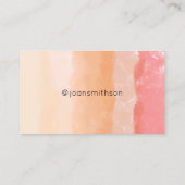 Wasserfarbene Streifen Visitenkarte (Rückseite)