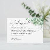 Wasserfarbene Sukkulente, die sich gut wünschen. H Begleitkarte (Stehend Vorderseite)