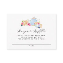 Wasserfarbene Tee-Party-Windelwaschkarte