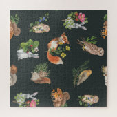 Wasserfarbene Tiere: Niedlich nahtlos Puzzle (Horizontal)