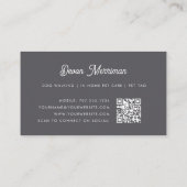 Wasserfarbene Tiere | Pet Care QR Code Visitenkarte (Rückseite)