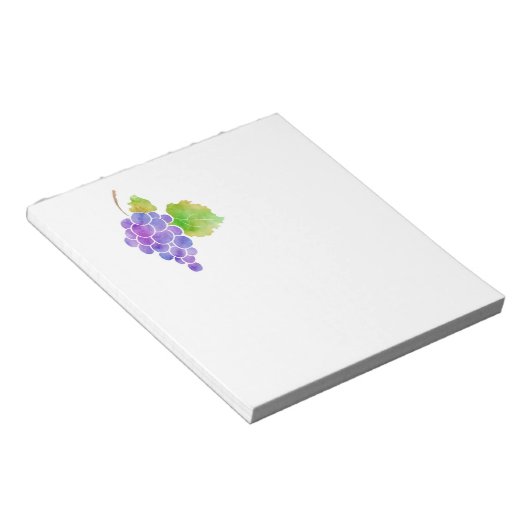 Wasserfarbene Trauben 2 Notizblock (angewinkelt)