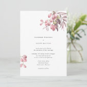 Wasserfarbene Trauben Hochzeit Einladung (Stehend Vorderseite)