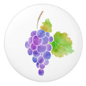 Wasserfarbene Trauben Keramikknauf (Vorderseite)