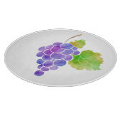 Wasserfarbene Trauben Schneidebrett (Ecke)