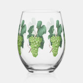 Wasserfarbene Trauben Weißer Wein Weinglas Ohne Stiel (Vorderseite)