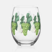 Wasserfarbene Trauben Weißer Wein Weinglas Ohne Stiel (Links)