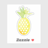 Wasserfarbene tropische Ananas Aufkleber (Blatt)