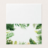 Wasserfarbene tropische Blätter bilden die Platzka (Außenseite Aufgefaltet)