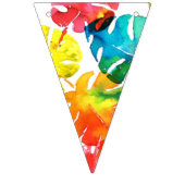 Wasserfarbene tropische Blätter Hochzeitsmonogramm Wimpelkette (Erste Fahne)