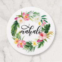 Wasserfarbene tropische Blume Wreath Mahalo