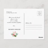 Wasserfarbene tropische Flora und Blätter Save the Postkarte (Rückseite)