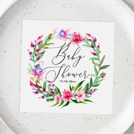 Wasserfarbene tropische Hawaii Babydusche Serviette