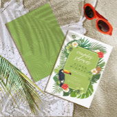 Wasserfarbene tropische Paare Dusche Grün ID577 Einladung