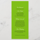 Wasserfarbene tropische Palmenkarte Menükarte (Rückseite)