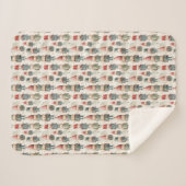 Wasserfarbene und grüne Weihnachtskitschigen Sherpadecke (Vorderseite (Horizontal))