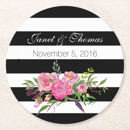 Wasserfarbene Untersetzer und Streifen (Vorderseite)